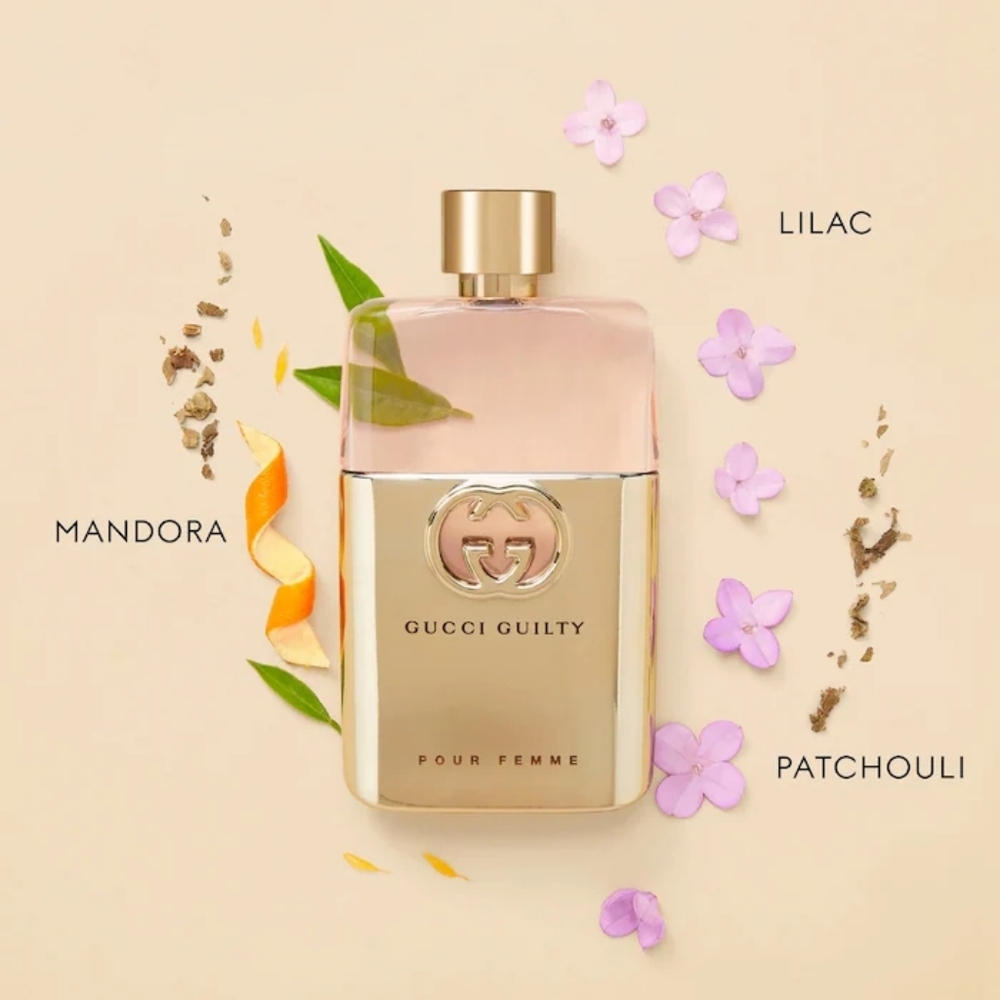 Gucci Guilty Pour Femme Eau de Parfum Mandarin Lilac Patchouli 90ml Brand New - Picture 2 of 6